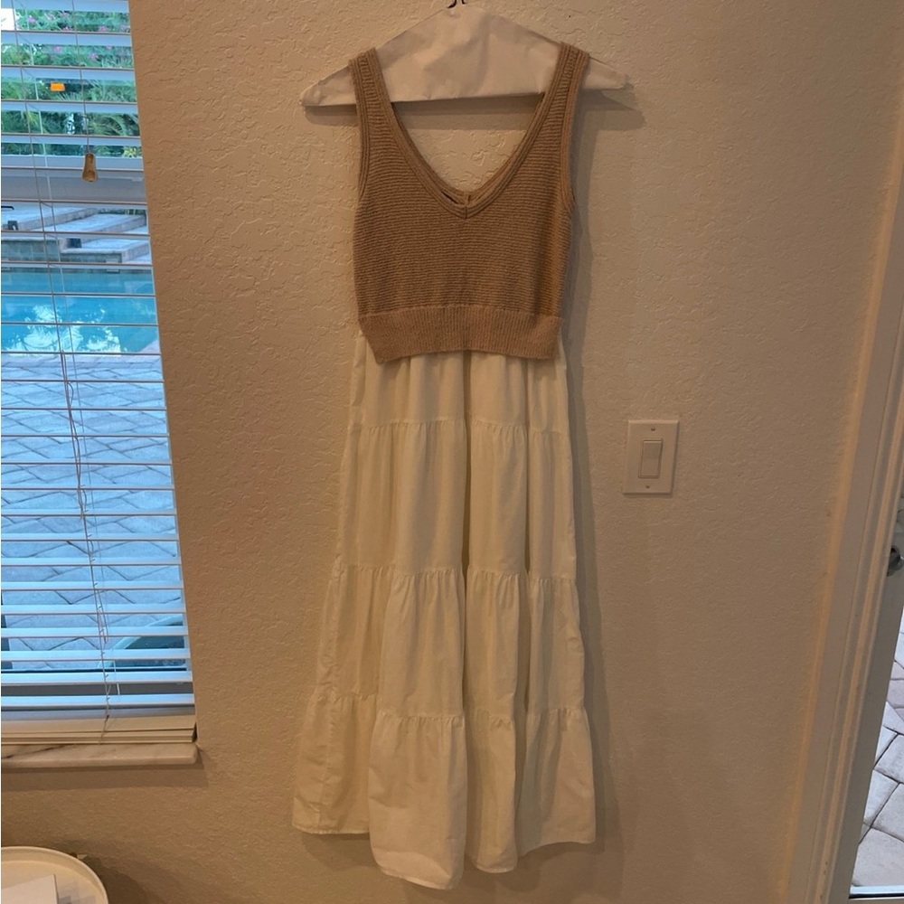 Never worn before, Elan mixed media midi dress